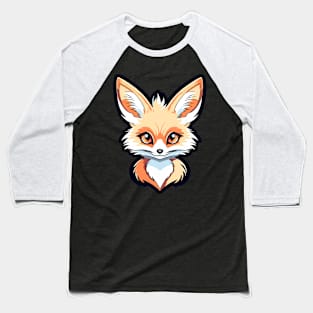 Fennec Fox Illustration Baseball T-Shirt